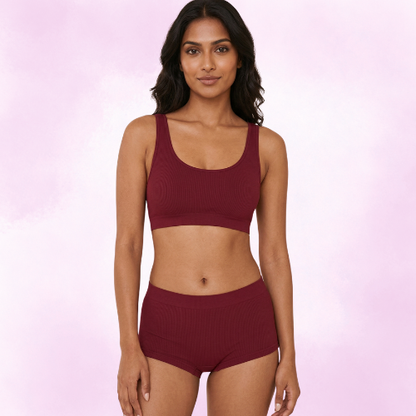 Cotton-Rich Full Coverage Everyday Lingerie Set For Women