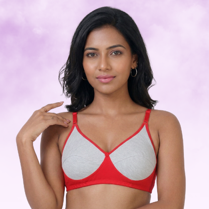 Cotton-Rich Non-Padded Full Coverage Everyday Bra for Women