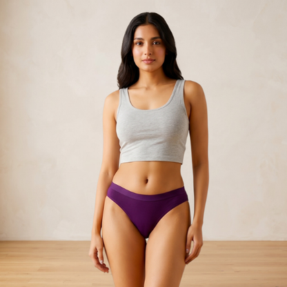 Lycra Mid-Rise Thong Panty For Women