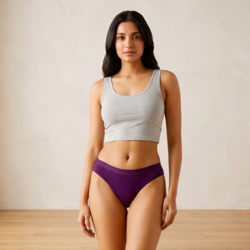 Lycra Mid-Rise Thong Panty For Women
