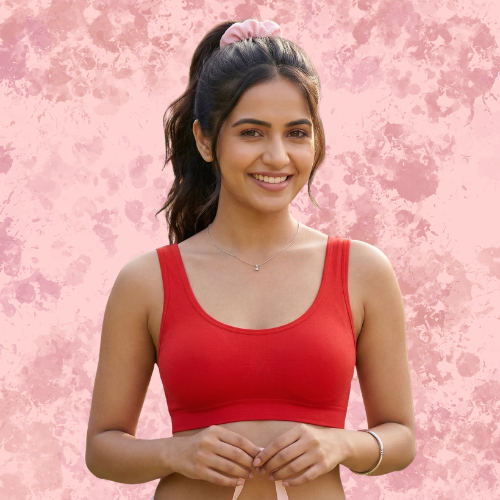 Spandex Full Coverage Solid Non-Padded Sports Bra For Women