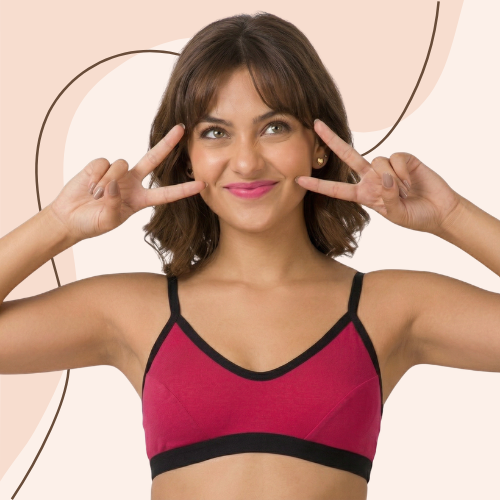 Cotton-Rich Full Coverage Sports Bra For Women