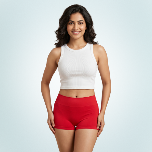 Cotton-Rich Mid-Waist Boyshort For Women