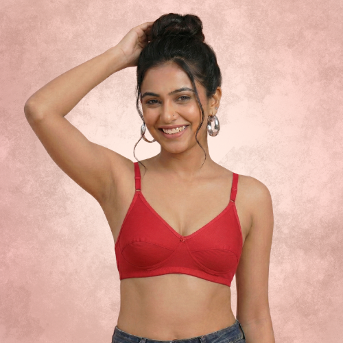 Cotton Rich Non-Padded Full Coverage Everyday Bra for Women