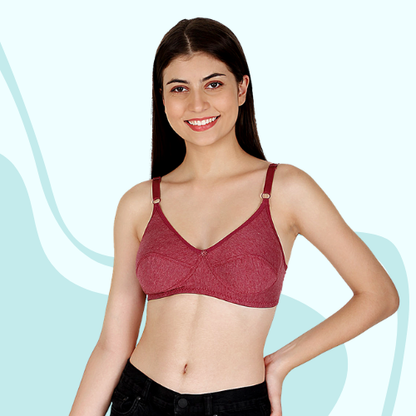 Cotton-Rich Non-Padded Full Coverage Everyday Bra for Women