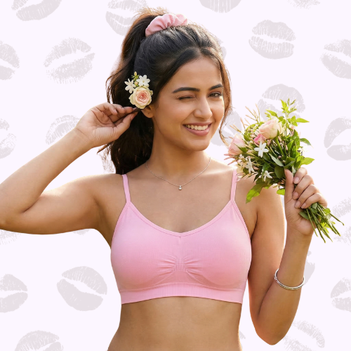 Spandex Full Coverage Solid Non-Padded Sports Bra For Women