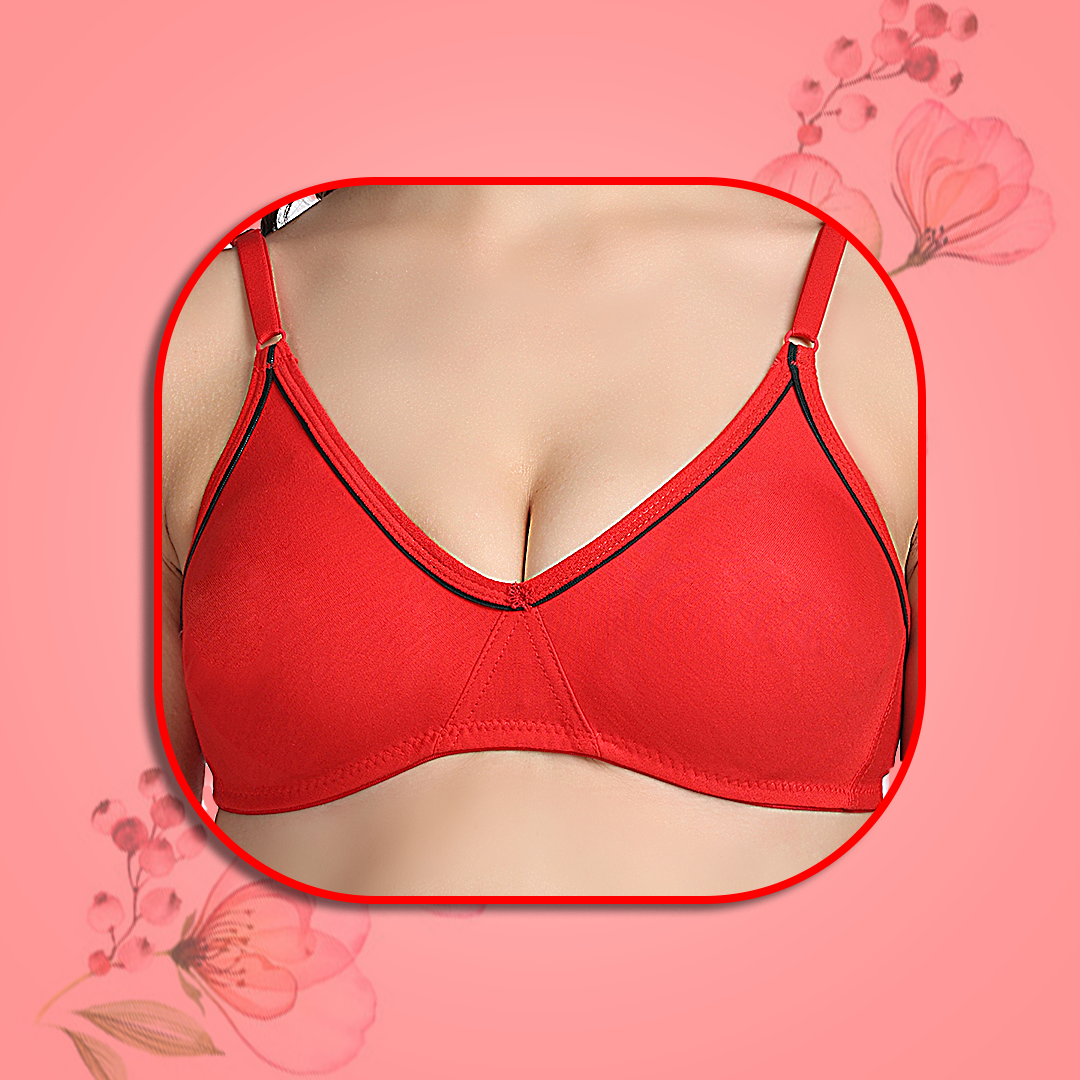 Cotton-Rich Full Coverage Solid T-Shirt Bra For Women
