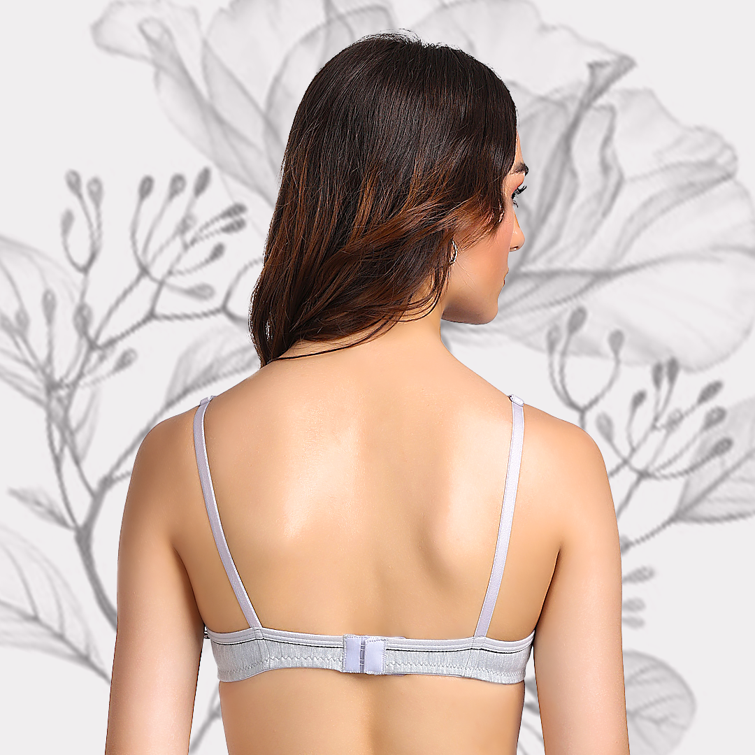 Cotton-Rich Full Coverage Solid T-Shirt Bra For Women