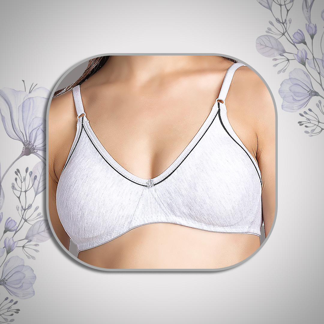 Cotton-Rich Full Coverage Solid T-Shirt Bra For Women