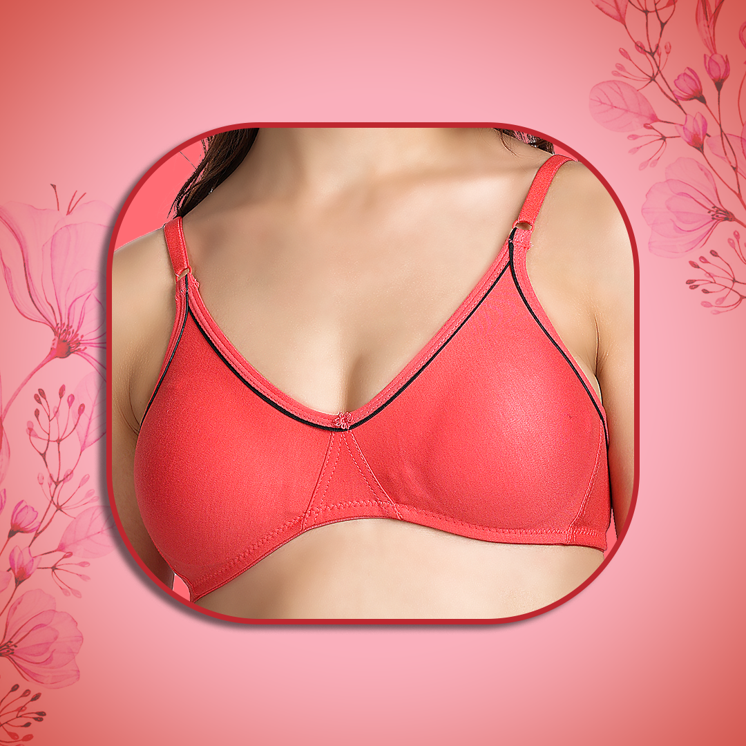 Cotton-Rich Full Coverage Solid T-Shirt Bra For Women