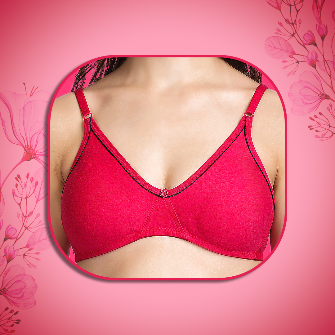 Cotton-Rich Full Coverage Solid T-Shirt Bra For Women