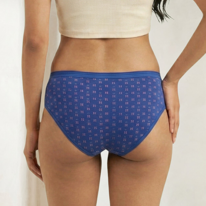 Cotton-Rich Mid-Waist Printed Hipster Panty for Women