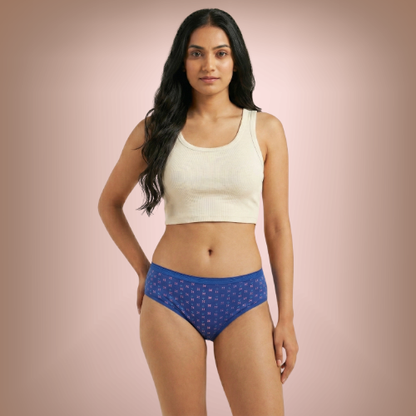 Cotton-Rich Mid-Waist Printed Hipster Panty for Women (Pack of 3)