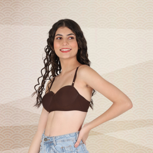 Cotton-Rich Padded Bra For Women