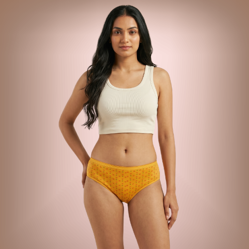 Cotton-Rich Mid-Waist Printed Hipster Panty for Women (Pack of 3)