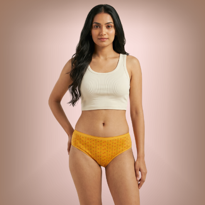 Cotton-Rich Mid-Waist Printed Hipster Panty for Women (Pack of 3)