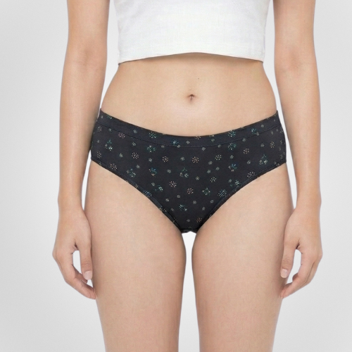 Cotton-Rich Low-Waist Printed Hipster Panty For Women