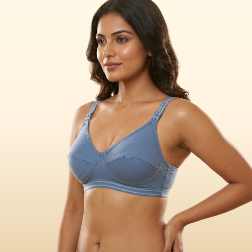 Cotton-Rich Non-Padded Full Coverage Everyday Bra for Women