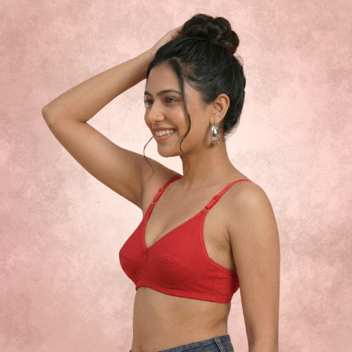 Cotton Rich Non-Padded Full Coverage Everyday Bra for Women