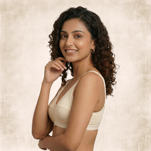 Cotton-Rich Full Coverage Solid Sports Bra For Women