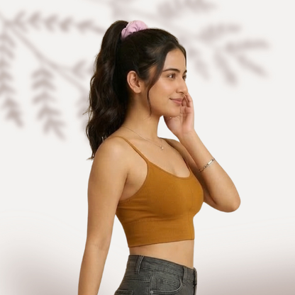 Cotton-Rich Full Coverage Padded Sports Bra For Women