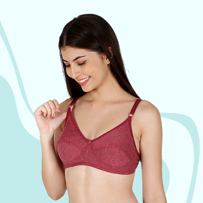 Cotton-Rich Non-Padded Full Coverage Everyday Bra for Women