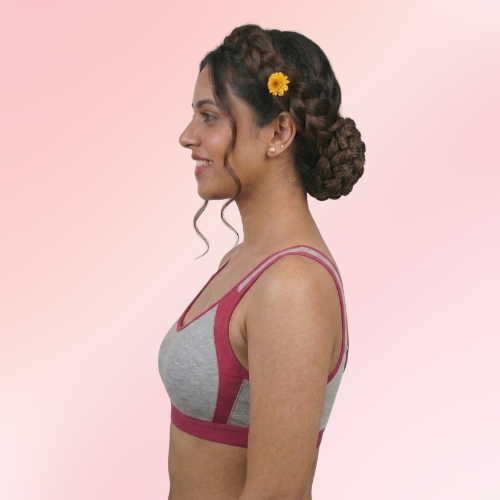 Cotton-Rich Full Coverage Sports Bra For Women