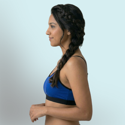 Cotton-Rich Full Coverage Solid Sports Bra For Women