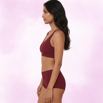 Cotton-Rich Full Coverage Everyday Lingerie Set For Women