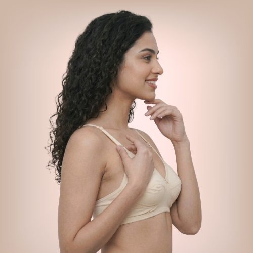 Cotton-Rich Full Coverage Padded Bra For Women