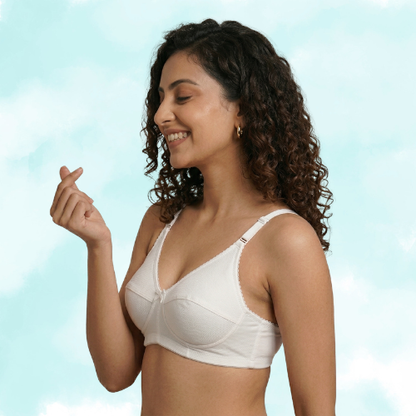 Cotton-Rich Non-Padded Full Coverage Everyday Bra for Women