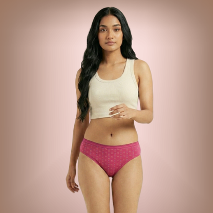 Cotton-Rich Mid-Waist Printed Hipster Panty for Women (Pack of 3)