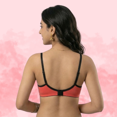 Cotton-Rich Full Coverage Solid T-Shirt Bra For Women