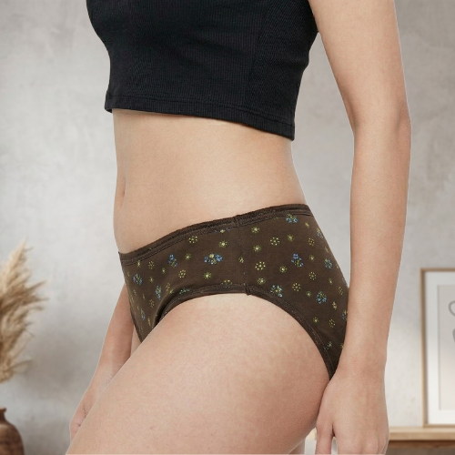 Cotton-Rich Low-Waist Printed Hipster Panty For Women