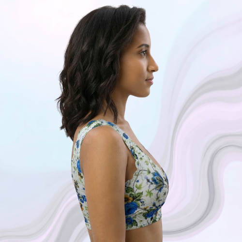 Spandex Full Coverage Printed Padded Bra For Women