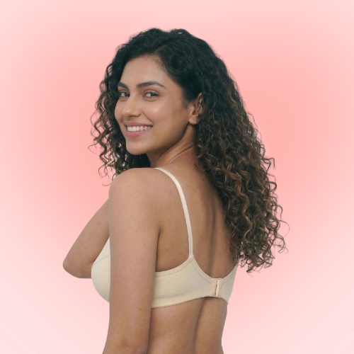 Cotton-Rich Full Coverage Solid Lightly Padded Bra For Women