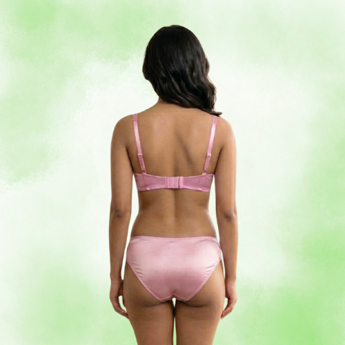 Satin Full Coverage Lace Lingerie Set For Women