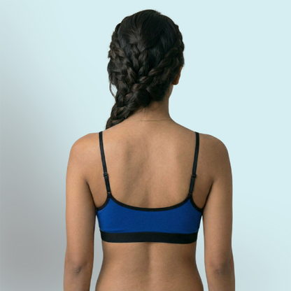 Cotton-Rich Full Coverage Solid Sports Bra For Women