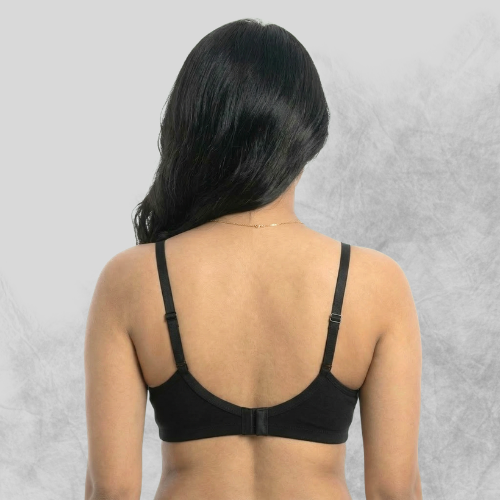 Cotton Rich Full Coverage Solid Double Layered T-Shirt Bra For Women