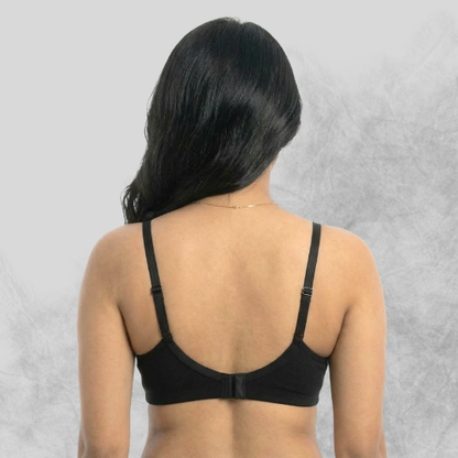 Cotton Rich Full Coverage Solid Double Layered T-Shirt Bra For Women