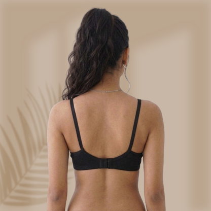 Cotton-Rich Non-Padded Full Coverage Fancy Bra for Women