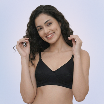 Cotton-Rich Non-Padded Full Coverage Everyday Bra for Women