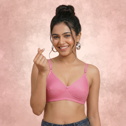 Cotton Rich Non-Padded Full Coverage Everyday Bra for Women