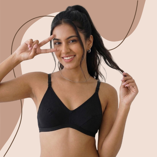 Cotton-Rich Non-Padded Full Coverage Everyday Bra for Women