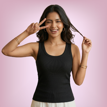 Cotton-Rich Full Coverage Stretchable Vest For Women