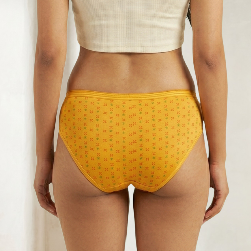 Cotton-Rich Mid-Waist Printed Hipster Panty for Women