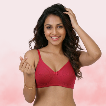 Cotton-Rich Non-Padded Full Coverage Everyday Bra for Women