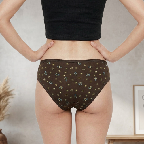 Cotton-Rich Low-Waist Printed Hipster Panty For Women