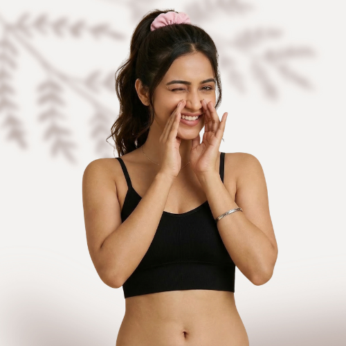 Cotton-Rich Full Coverage Padded Sports Bra For Women