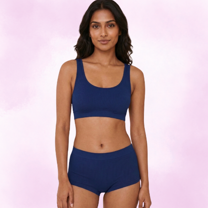 Cotton-Rich Full Coverage Everyday Lingerie Set For Women